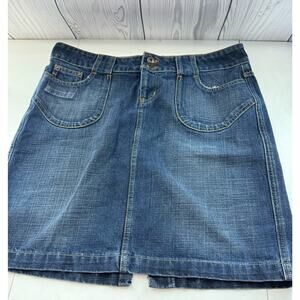 Vintage LEI Women's Blue Denim Mini Skirt Y2k 2000s Size 13